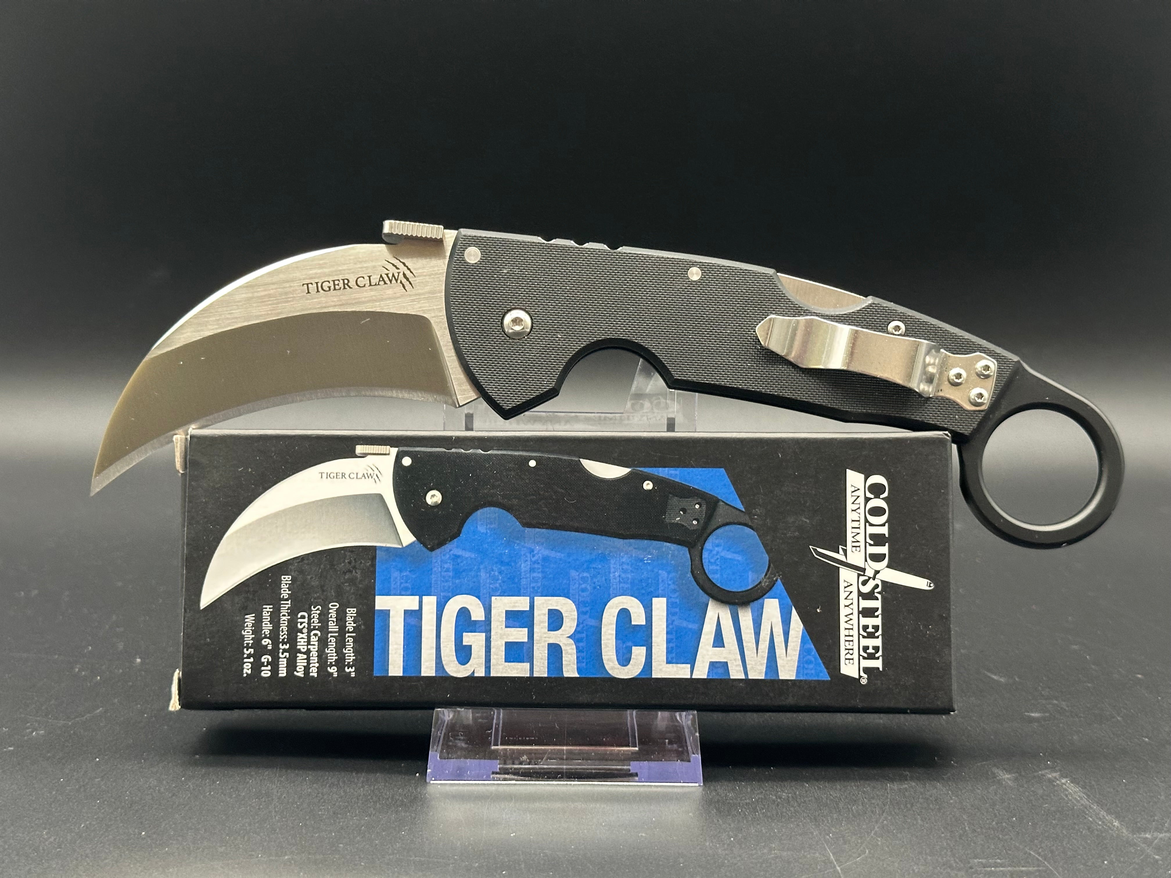 Cold Steel Tiger Claw Karambit Lockback Knife - 3.25