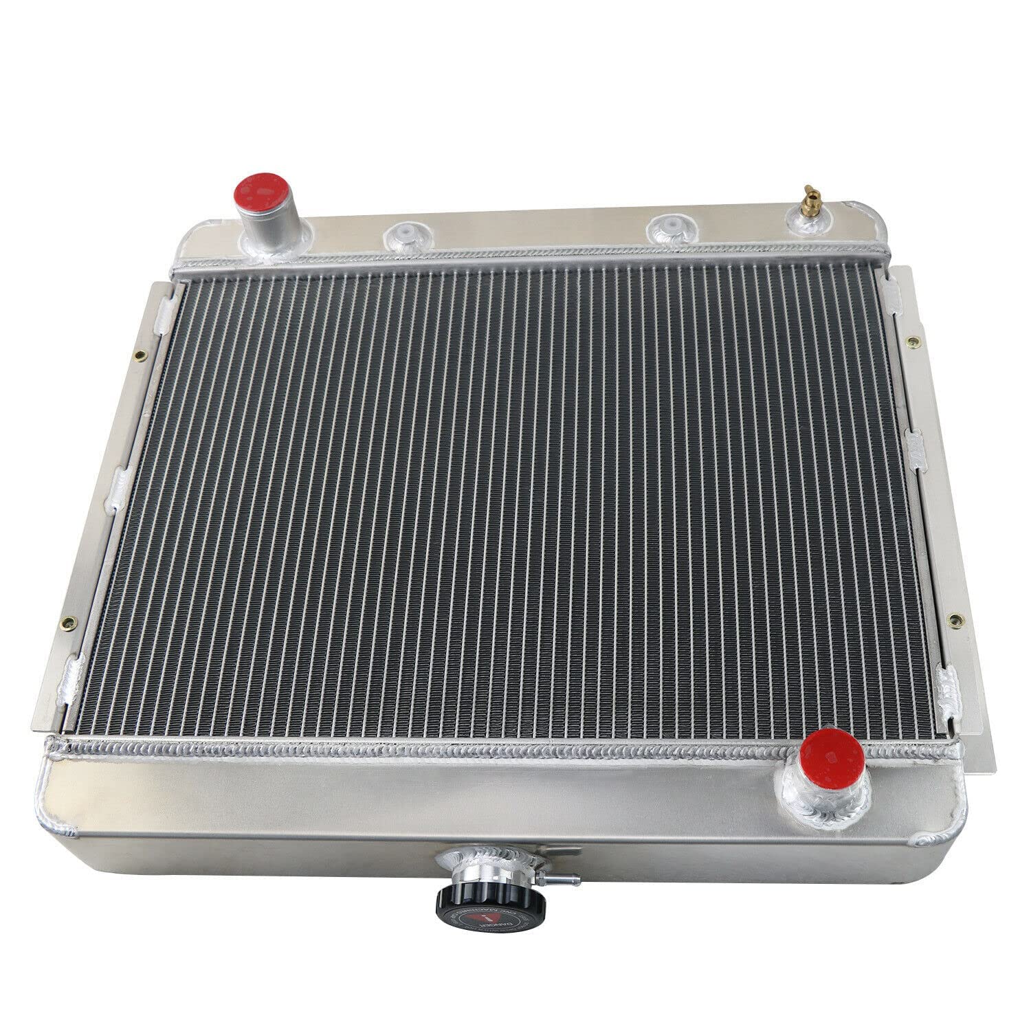 High-Performance 4-Row Aluminum Radiator for 1962-1967 Chevy II/Nova/Nova SS V8 - Direct Fit with Fan Shroud & Relay - Perfect for Classic Car Restoration & Hot Rod Upgrades (Fits 1963, 1964, 1965, 1966 Models) - Ideal for Street Racing, Car Shows & Summer Driving