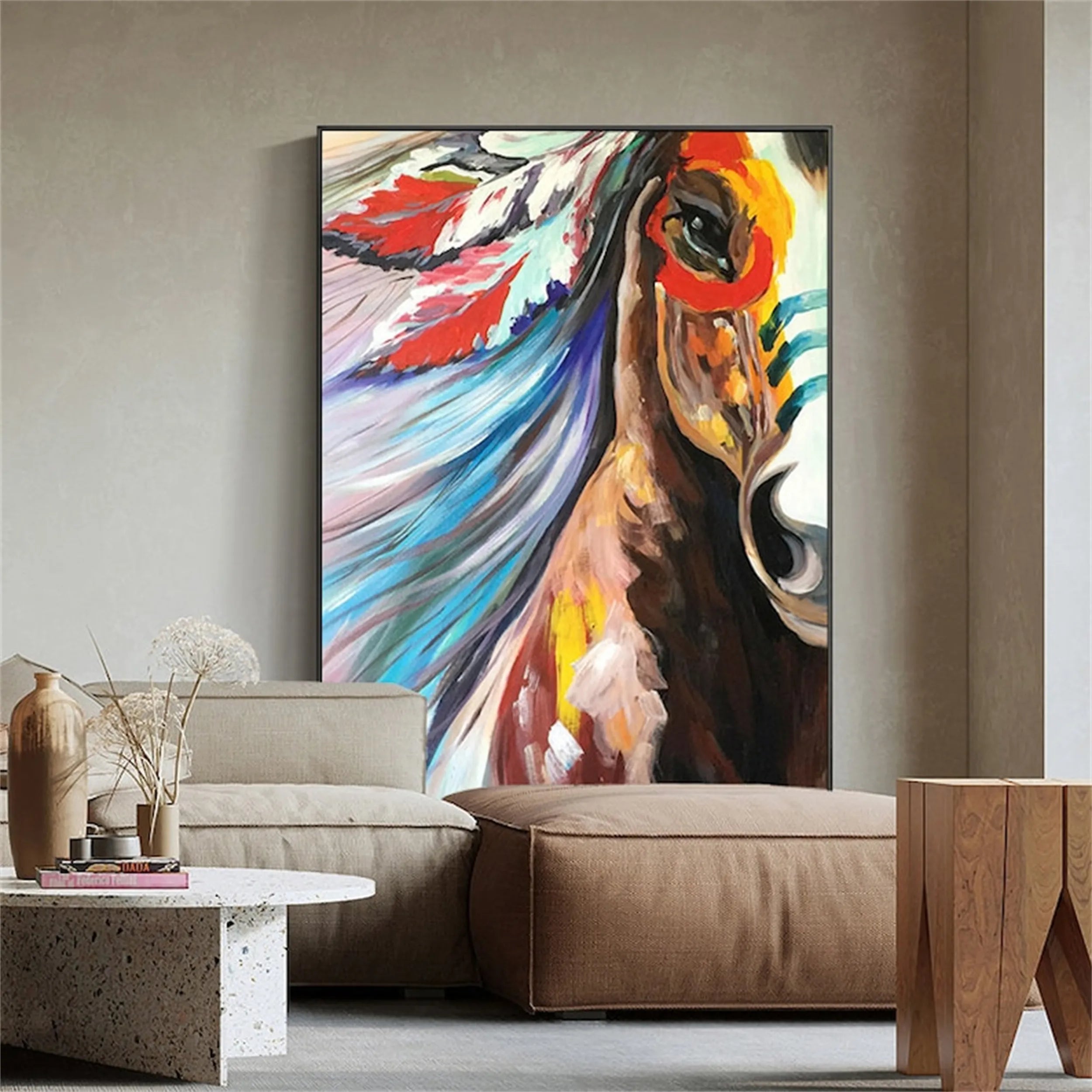 Animal Art Painting - Handmade Canvas Wall Decor for Living Room, Bedroom, Office | Unique Wildlife Artwork | Perfect Gift for Animal Lovers | AP001