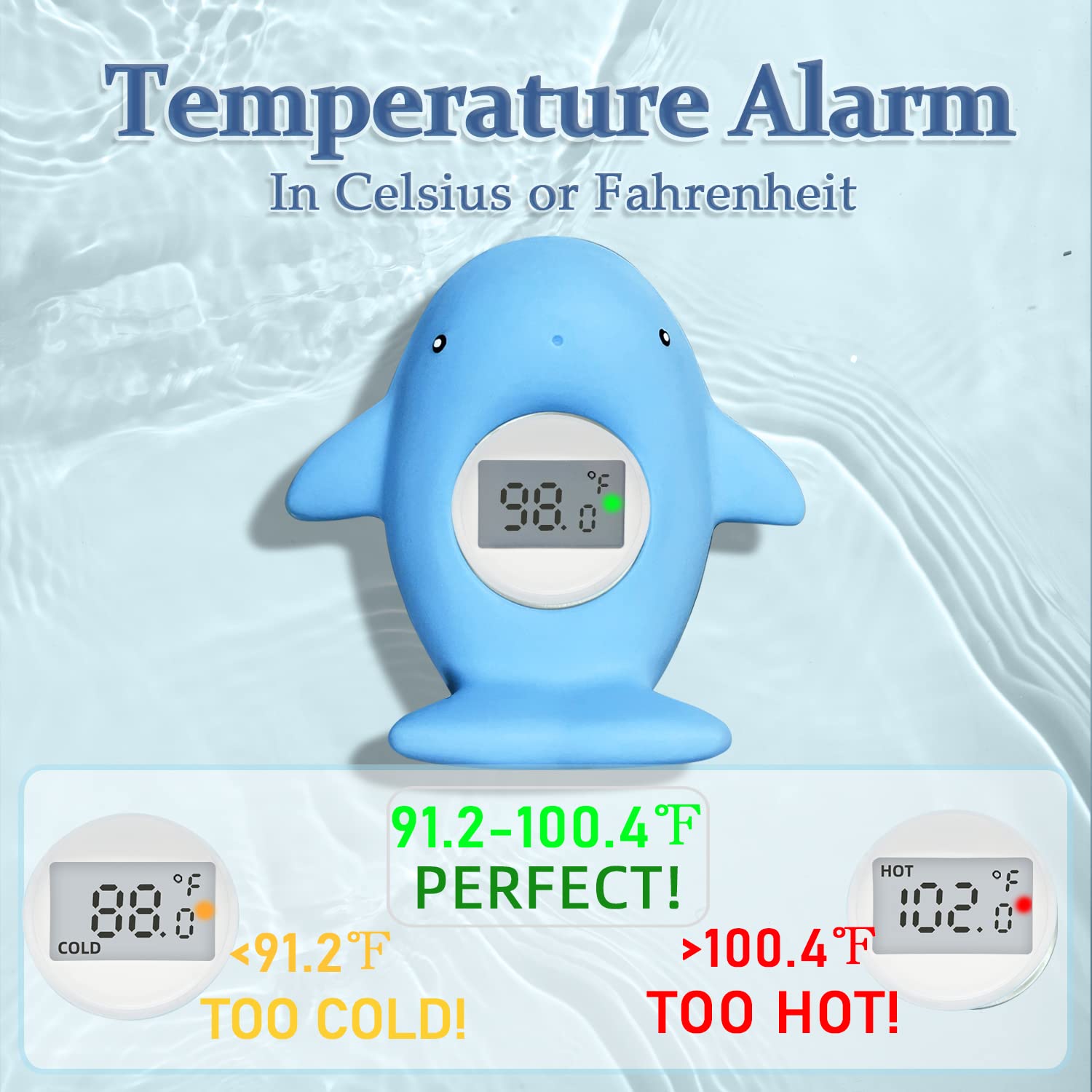 Baby Bath Thermometer for Infants - Safe & Accurate Water Temperature Gauge for Newborn & Toddler Bath Time