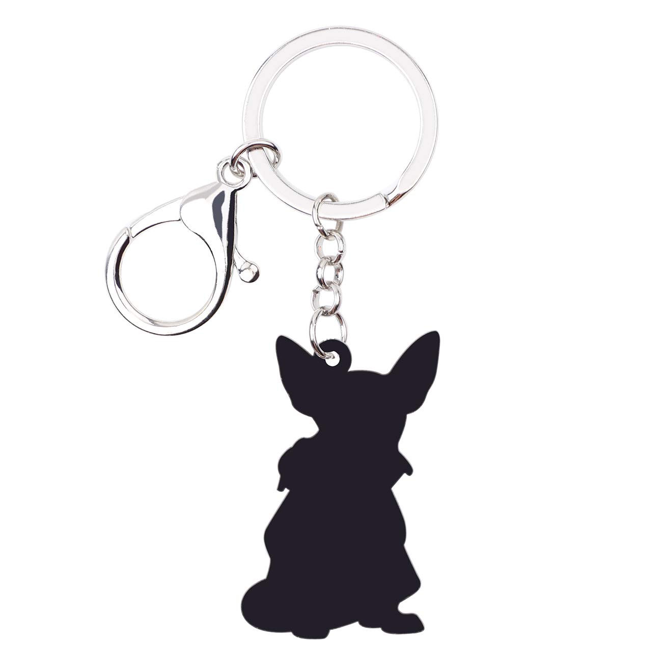 BONSNY Acrylic Chihuahua Keychain - Cute Pet Lover Gift for Bags & Cars