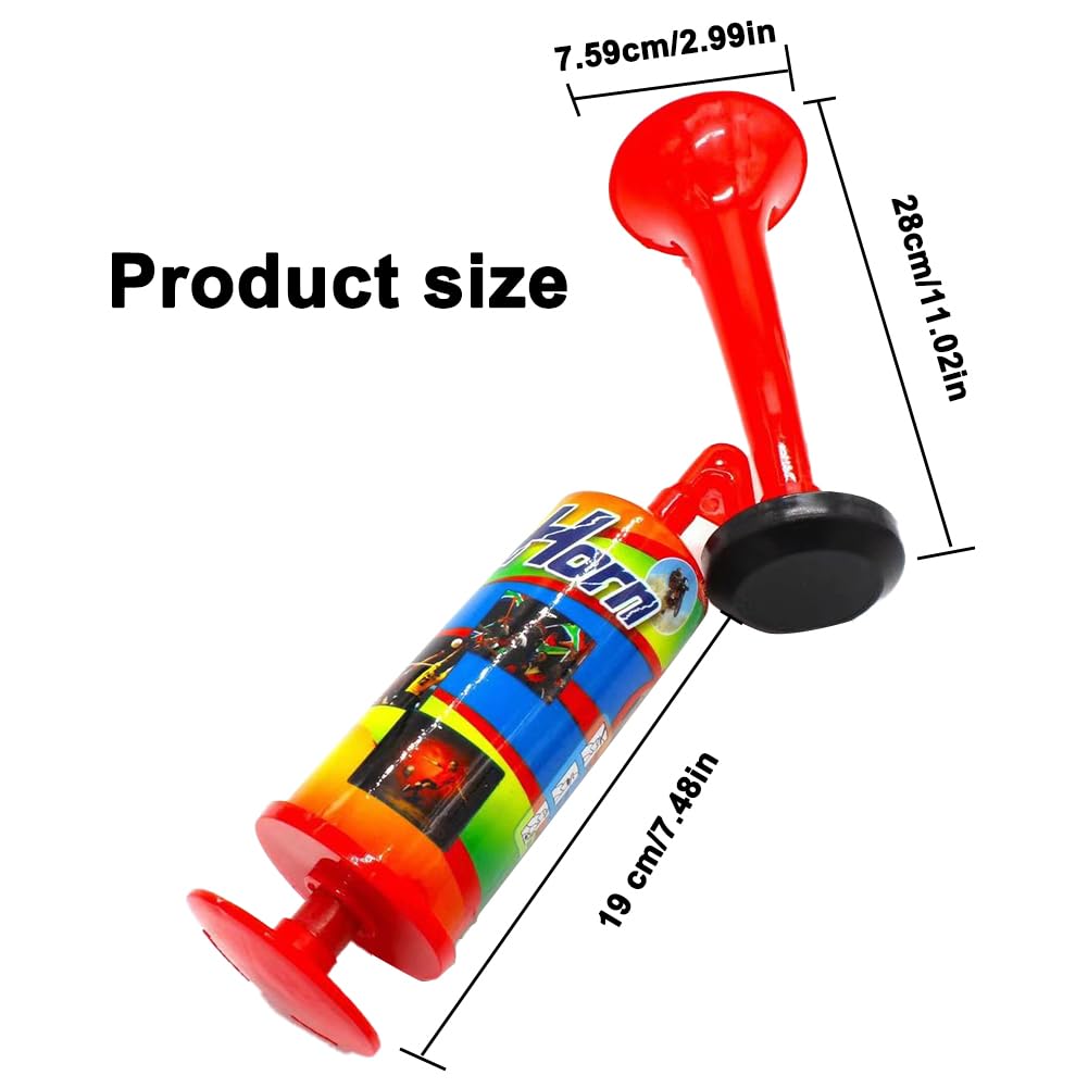 Portable Sports Mist Horn with Loud Sound & Air Pump - Manual Mini Hand Pump Air Horn for Car, Boat, Sports Events & Camping - Perfect for Outdoor Activities, Emergency Alerts & Team Cheering