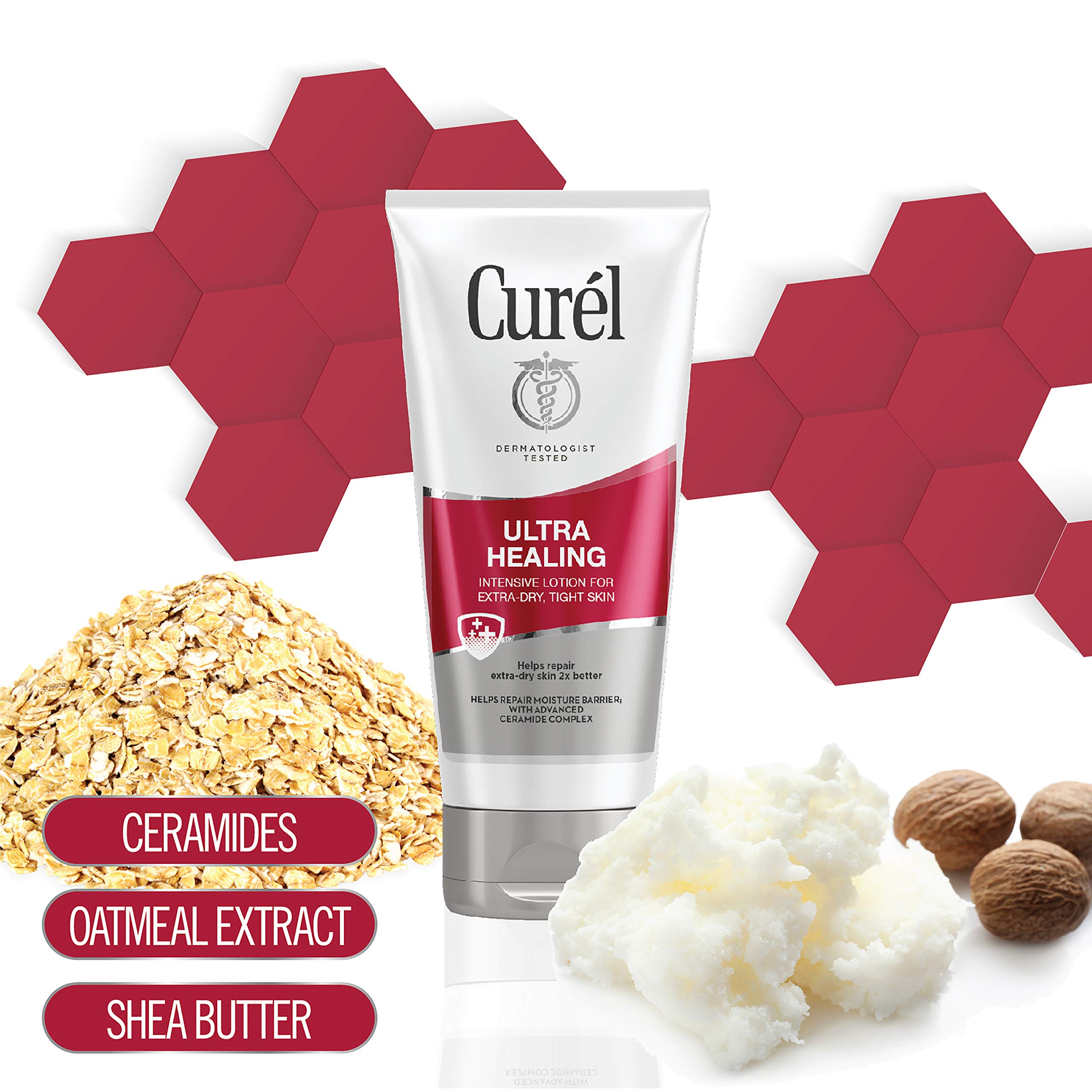 Curél Ultra Healing Body Lotion for Extra Dry Skin - Advanced Ceramide Complex & Hydrating Moisturizer - 6oz (Pack of 2) - Ideal for Dry Hands, Cracked Heels & Winter Skin Care