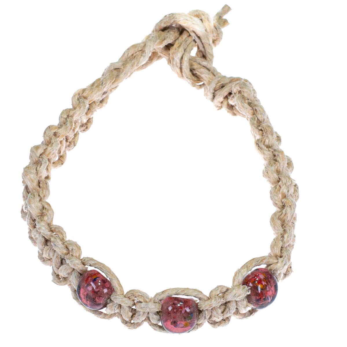 BlueRica Extra Large Hemp Necklace with Three Accent Beads - Bohemian Style Natural Fiber Jewelry for Women, Men - Perfect for Festivals, Beach & Casual Wear