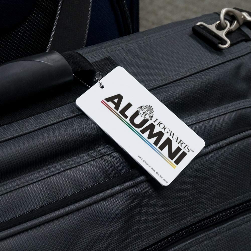 Harry Potter Hogwarts Alumni Luggage Tag - Durable Suitcase ID Card Holder for Carry-On Bags - Perfect for Travel, School, and Harry Potter Fans