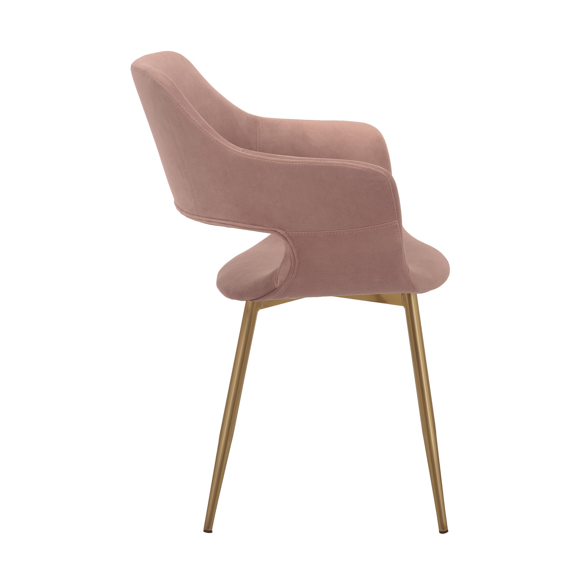 Armen Living Gigi Velvet Dining Chairs with Metal Legs - Set of 2, 19