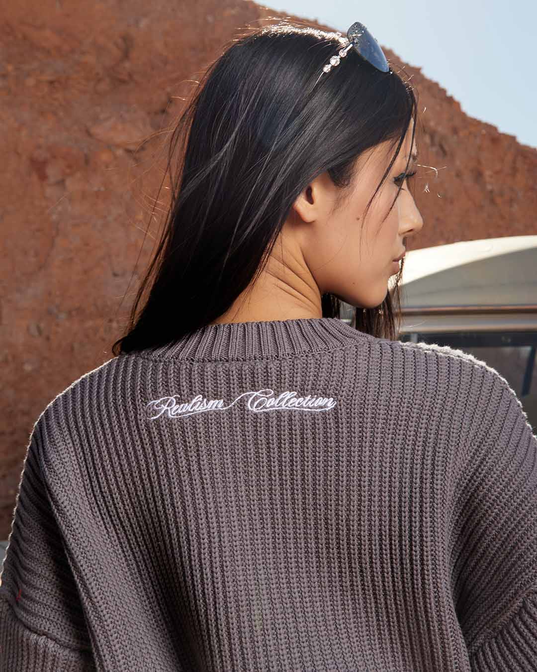 SSS Realism Vivant Knit Sweater in Charcoal - Cozy & Stylish Pullover for Fall & Winter Fashion