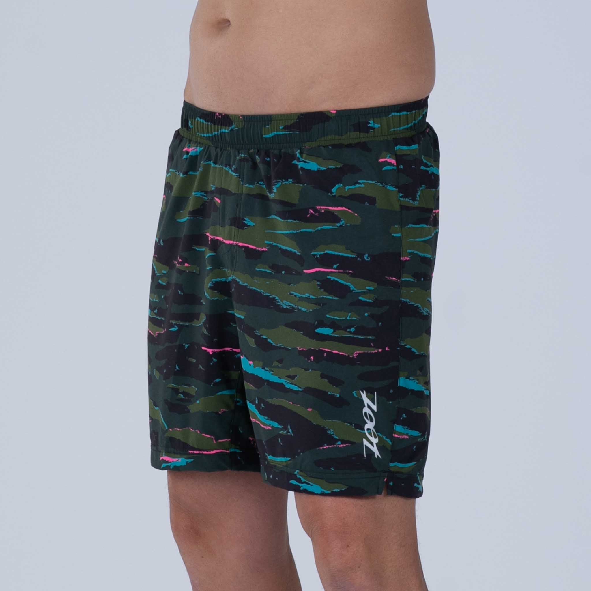 Men's Limited Edition Run 7 Shorts - California Camouflage Print | Comfortable Athletic Shorts for Running, Gym & Outdoor Activities