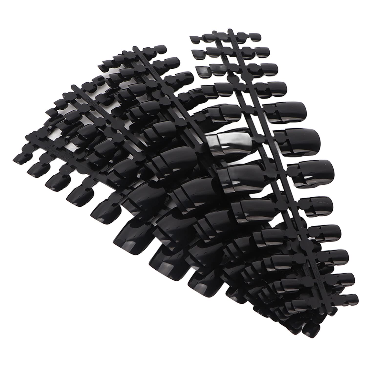 240 Pcs Full Cover False Nail Tips - Glossy Black Press On Nails for Salon & DIY Manicure | Perfect for Parties, Weddings & Special Occasions