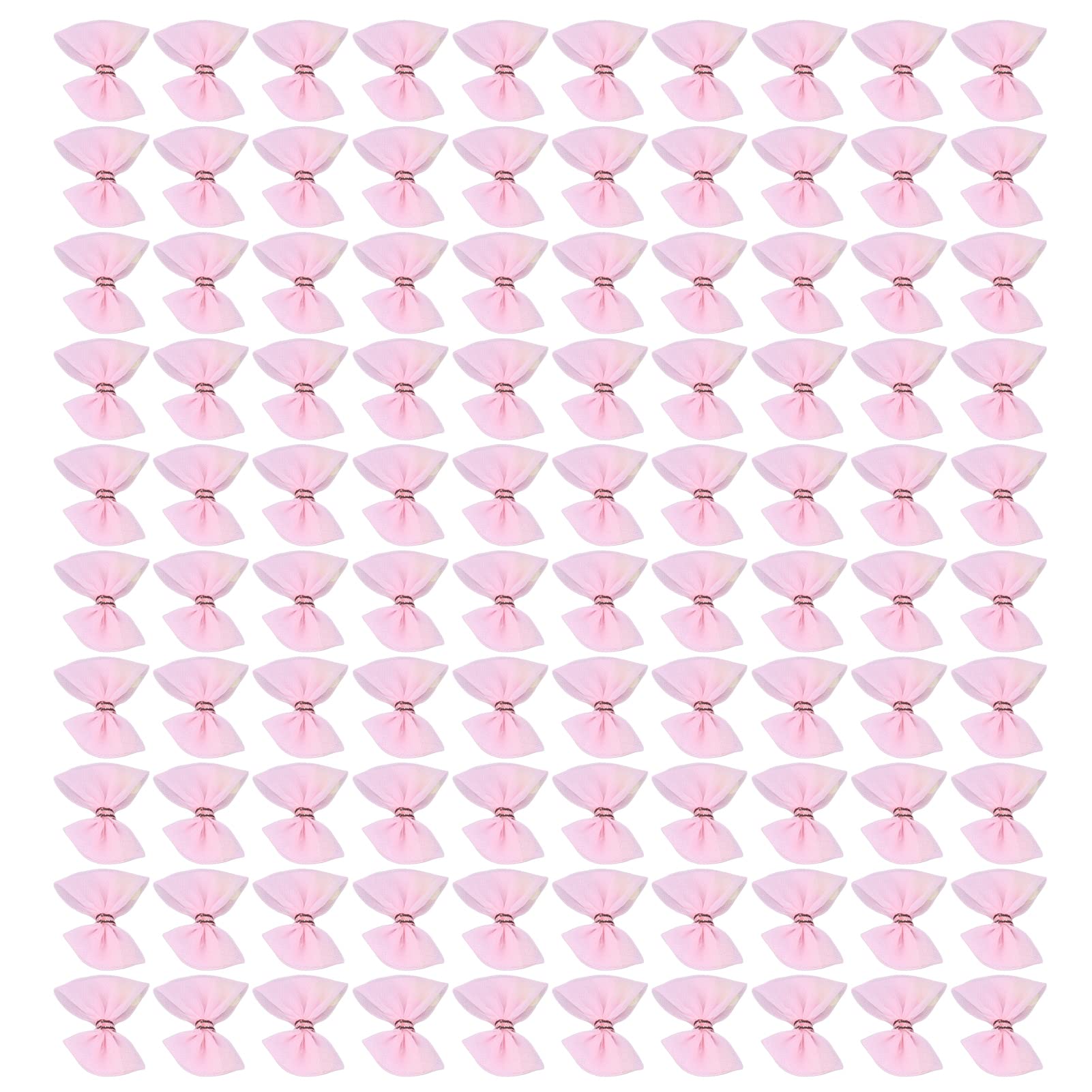 100PCS Mini Pink Bows for DIY Crafts - Cute Ribbon Butterflies for Home Decoration, Gift Wrapping, Hair Accessories & Party Garland