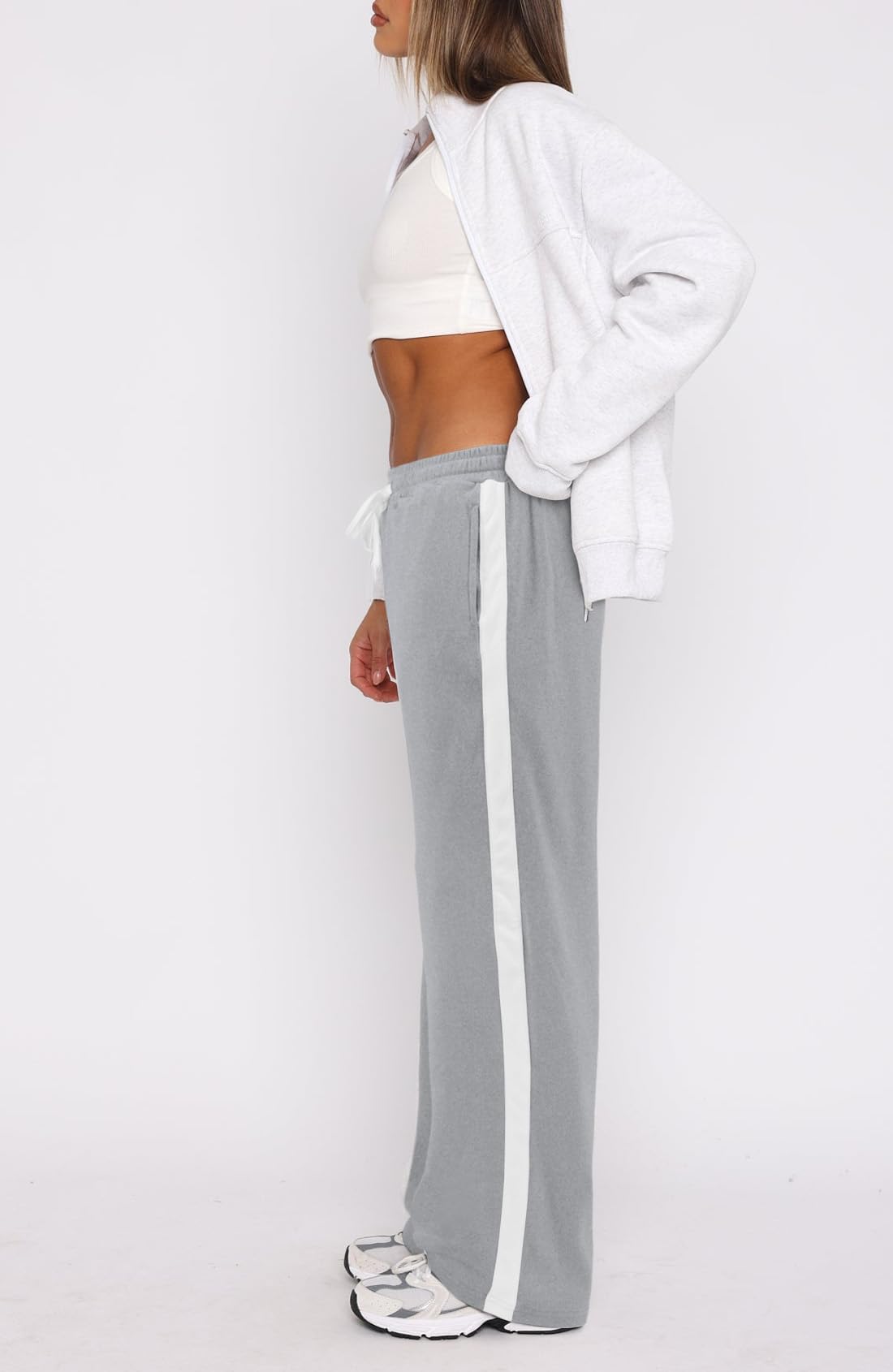 Women's Wide Leg Sweatpants - Lightweight Drawstring Lounge Pants for Yoga, Running & Casual Wear | Comfortable Straight Leg Baggy Sweatpants for Women
