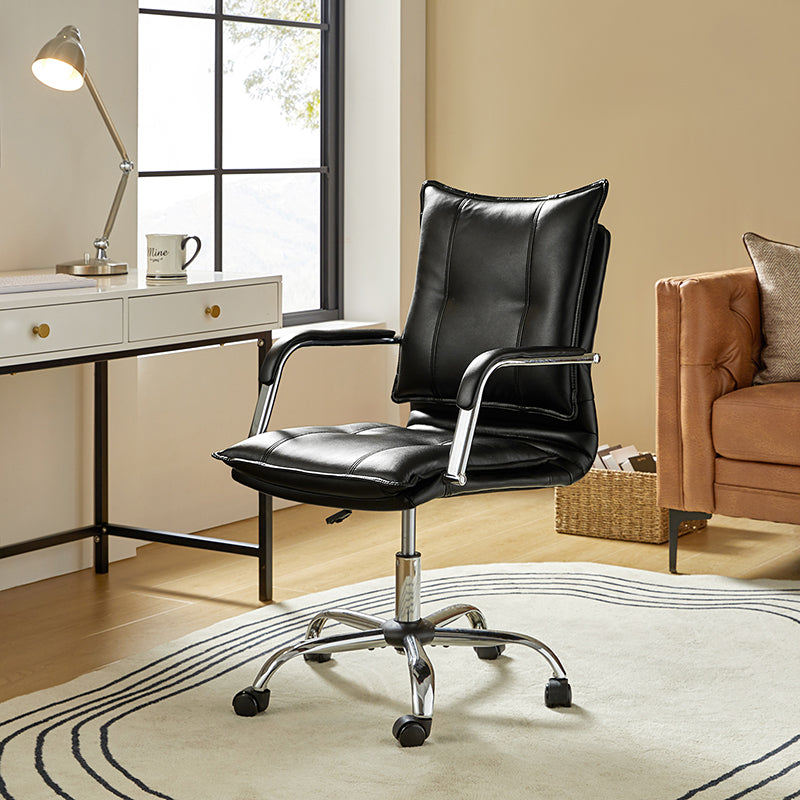 Ergonomic Doug Task Chair with Padded Arms - Adjustable Office Chair for Home & Work - Comfortable Desk Chair with Lumbar Support for Long Hours Sitting