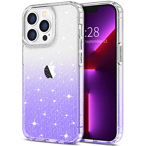 Clear/Purple Glitter