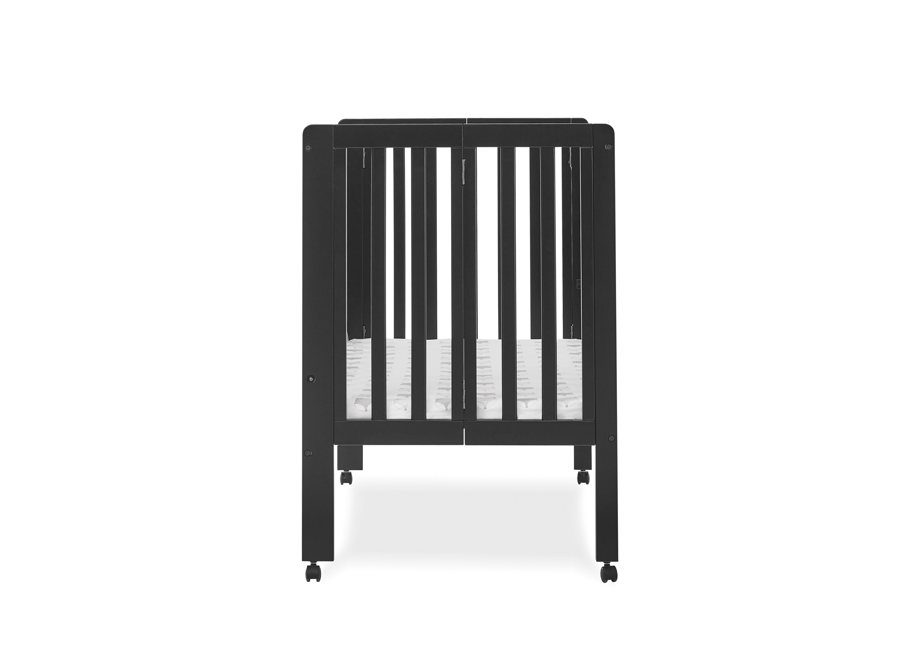 Lee Portable Folding Mini Crib with 1.5 Inch Mattress - Lightweight Travel Crib for Babies & Toddlers - Perfect for Home, Travel, and Daycare Use