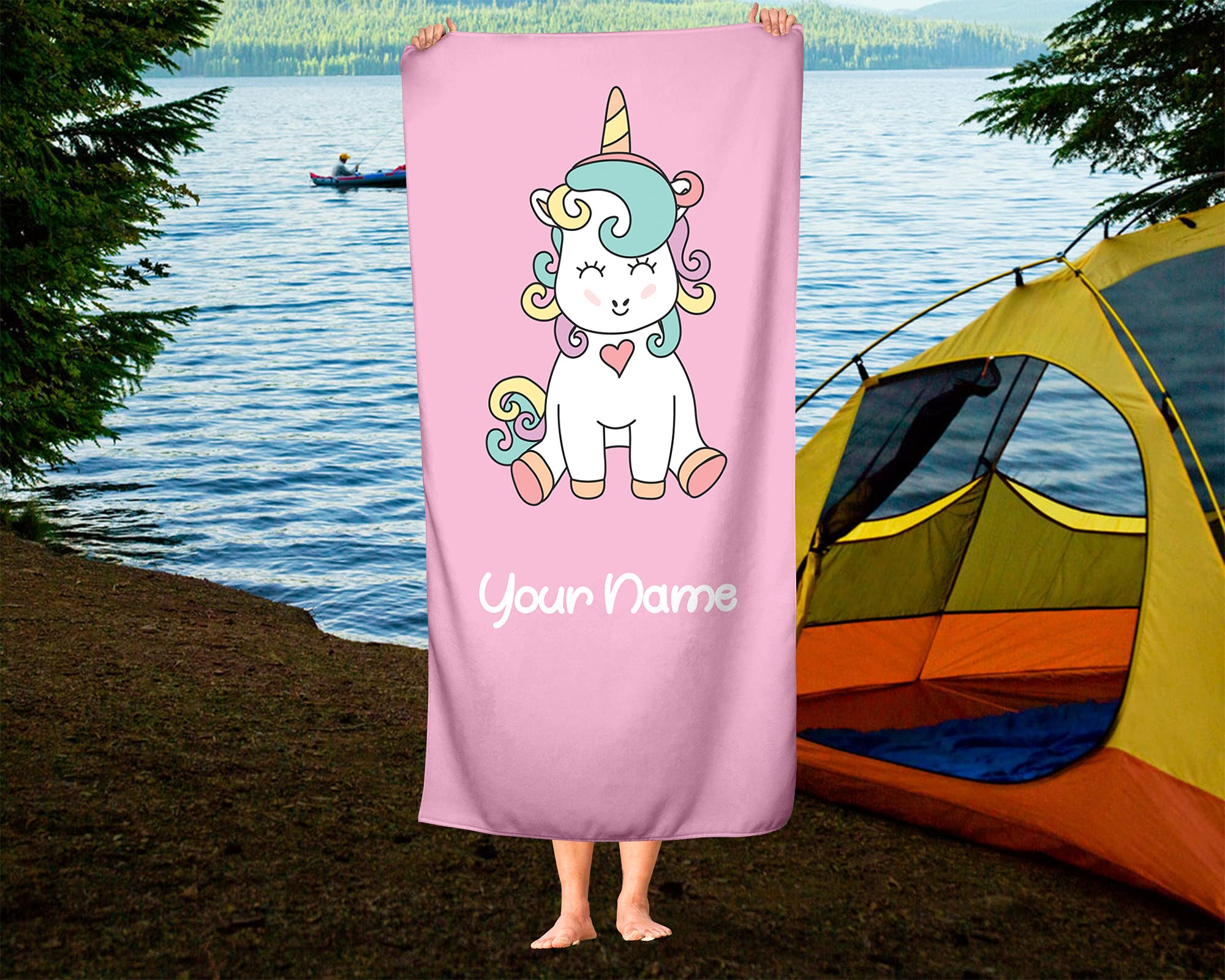 Personalized Unicorn Hooded Towel for Kids & Adults - Custom Travel, Beach, Pool and Bath Towel 30