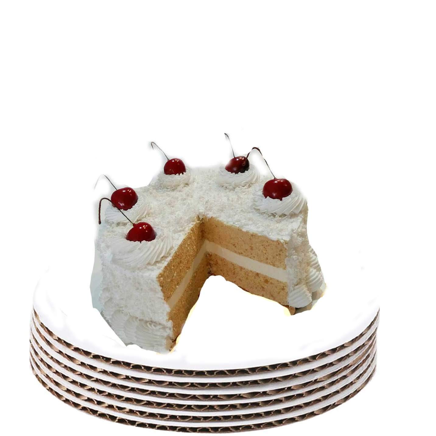 6-Inch White Round Cake Circles - 25-Pack | Sturdy Cardboard Cake Boards for Baking, Decorating & Serving | Perfect for Birthday, Wedding & Party Cakes