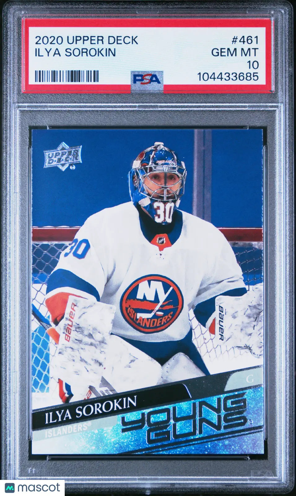 2020-21 Upper Deck Series 2 Hockey Ilya Sorokin Young Guns Rookie Card PSA 10 Gem Mint - Perfect for Collectors, Investors & Hockey Fans