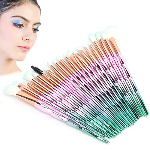 20Pcs Premium Synthetic Makeup Brush Set - Kabuki, Foundation, Blending, Powder, Blush, Concealer & Eyeshadow Brushes for Professional Face Contouring | Perfect for Daily Makeup, Salon Use & Travel Beauty Kit