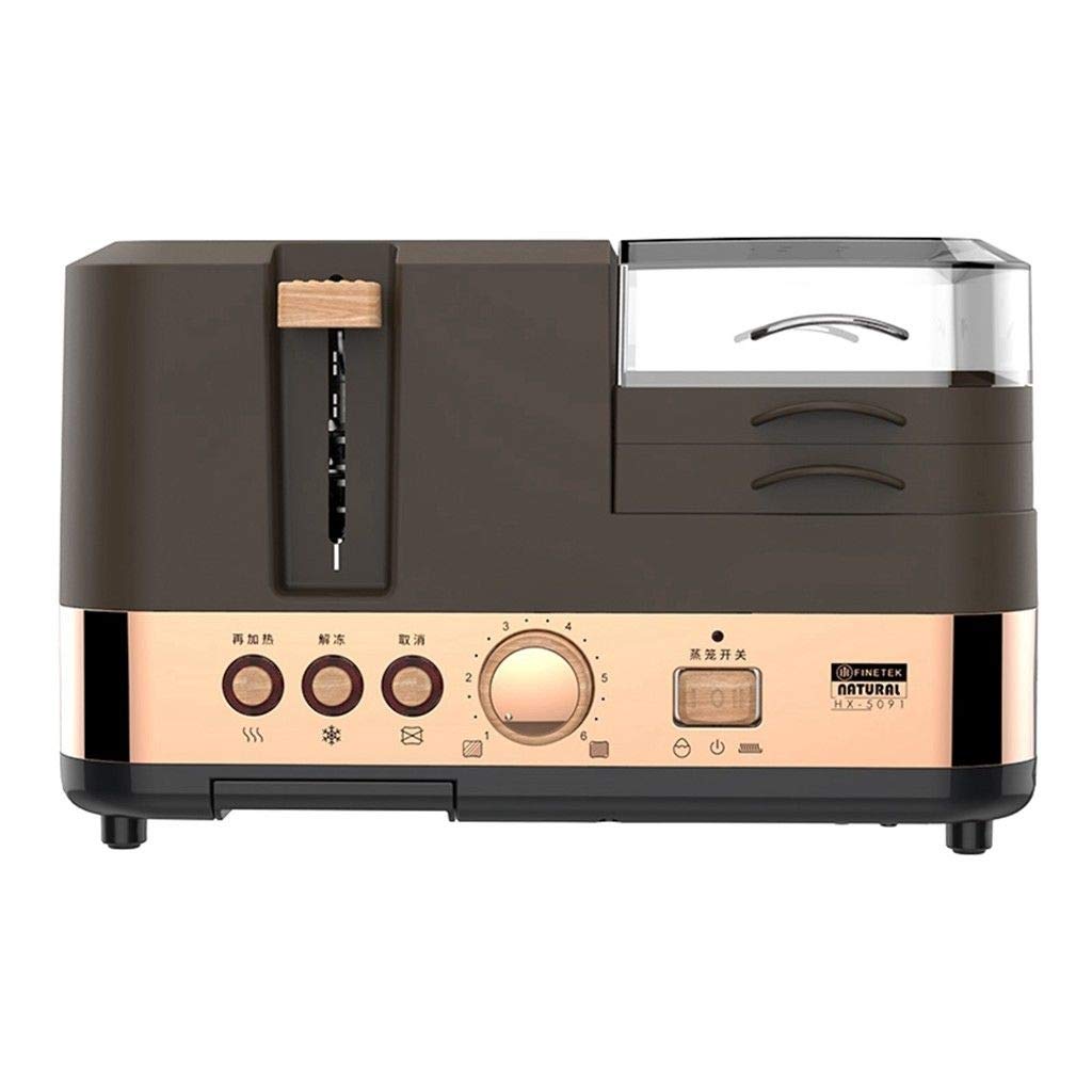 TOPCHANCES 2-Slice Electric Breakfast Sandwich Maker - Multi-Function Toaster for Eggs, Steaming & Frying - Compact Space-Saving Design - Perfect for Quick Breakfasts, Office Lunches & Small Kitchens