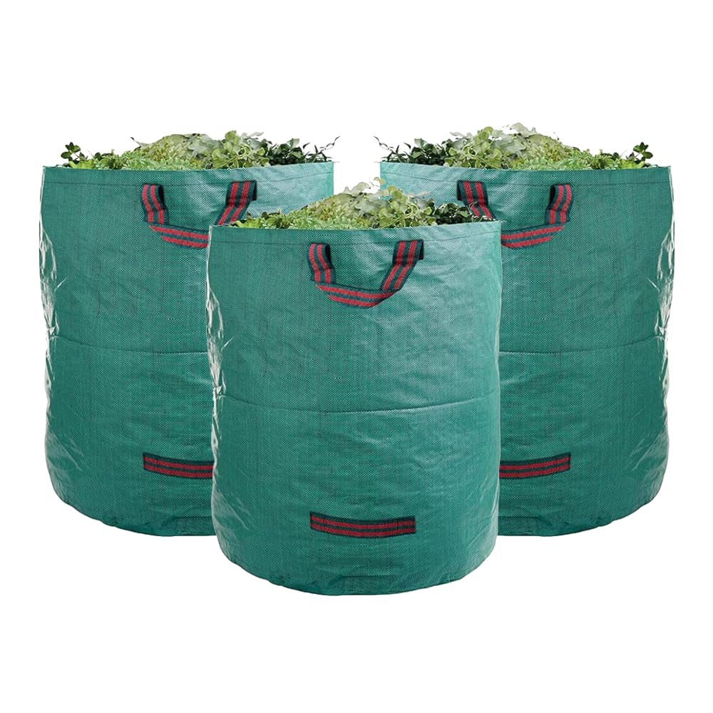 Heavy Duty 72 Gallon Garden Waste Bags - 3 Pack with Handles (30