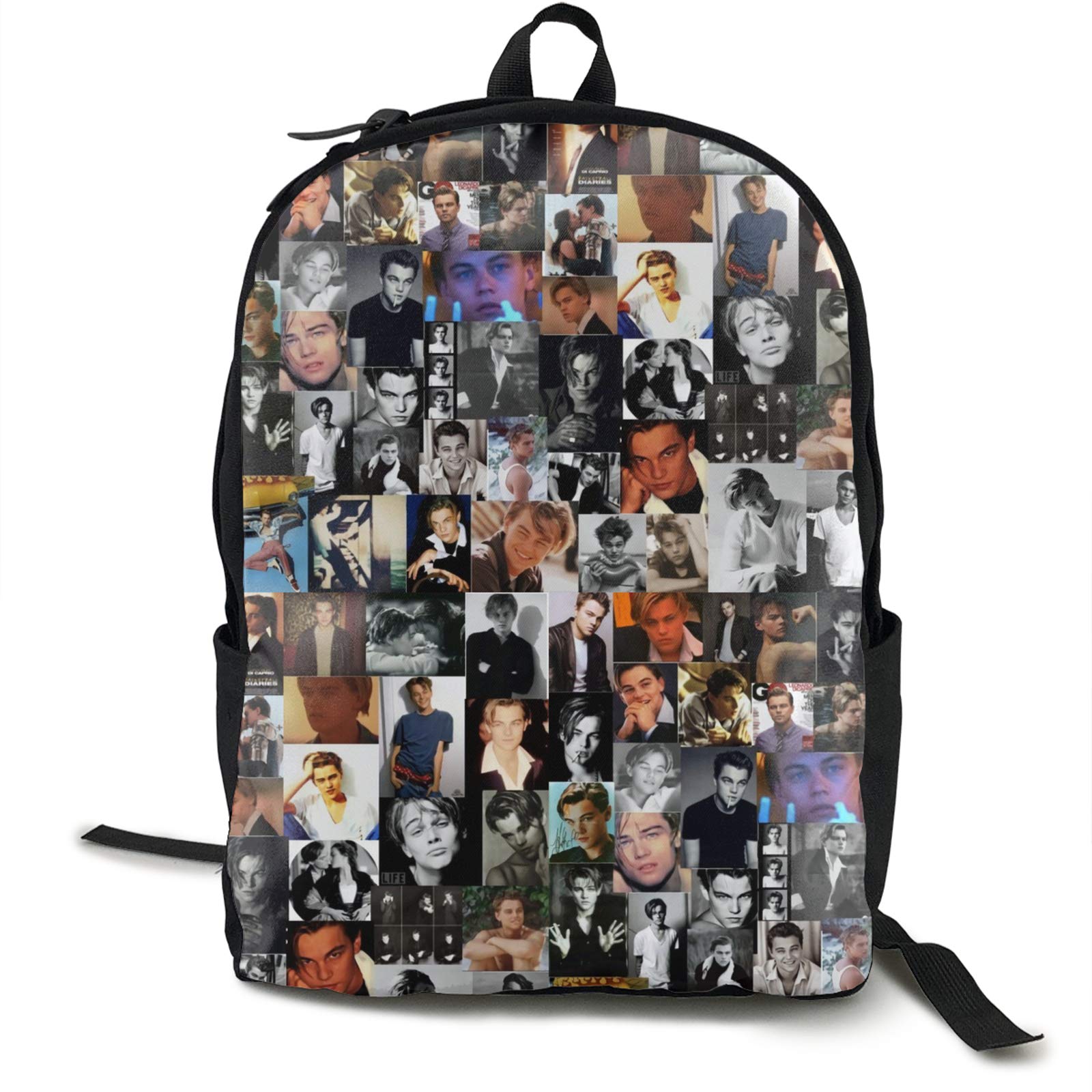 Leonardo Dicaprio Backpack - Waterproof School Backpack for College, Travel & Work - Laptop Book Bag with USB Charging Port - Durable Daypack for Men & Women - Perfect for Commuting, Hiking & Campus Life