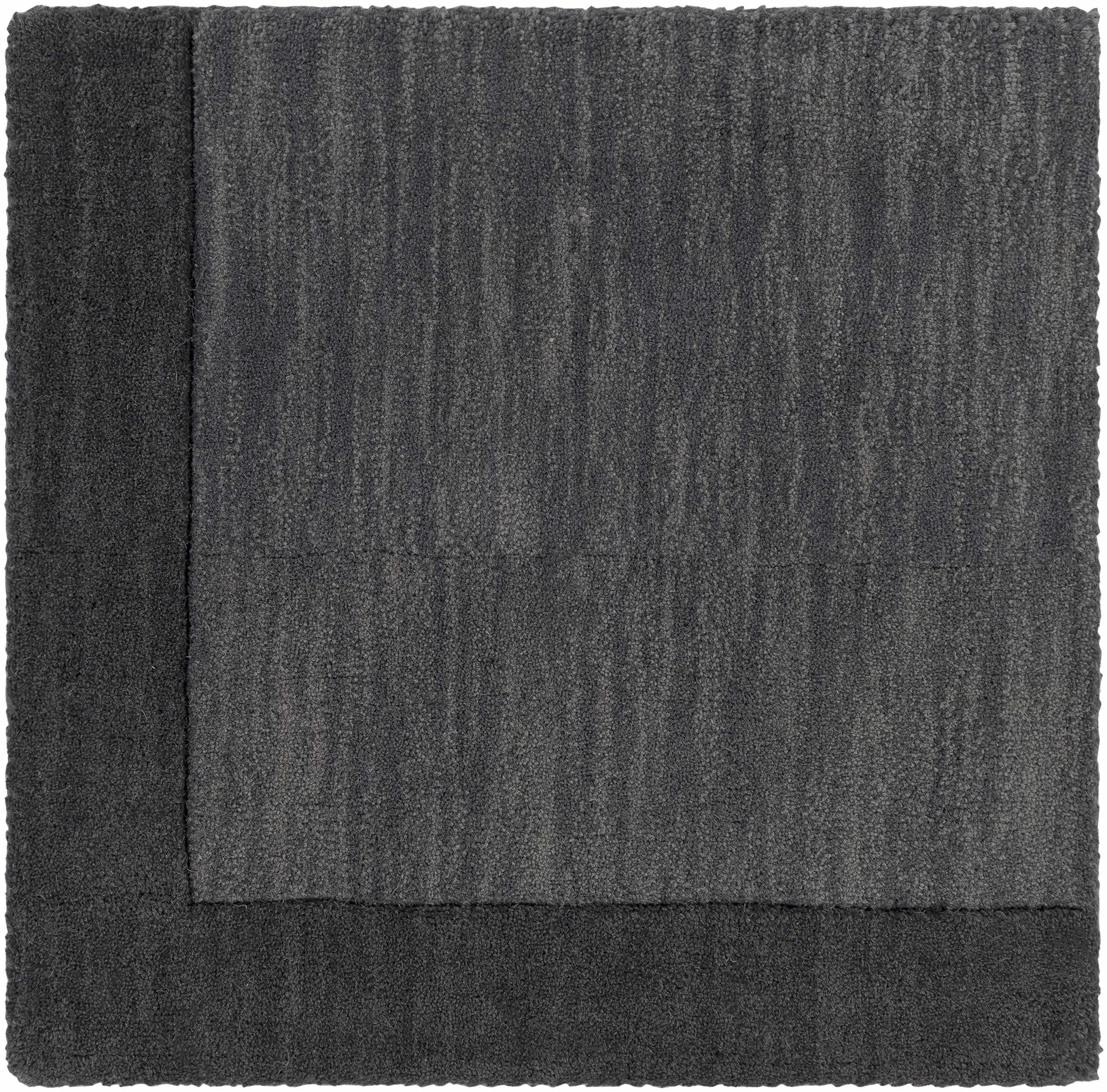 Premium Hauteloom Talmage Wool Runner Rug for Hallway & Kitchen - Solid Border Design in Gray & Black - 2'6