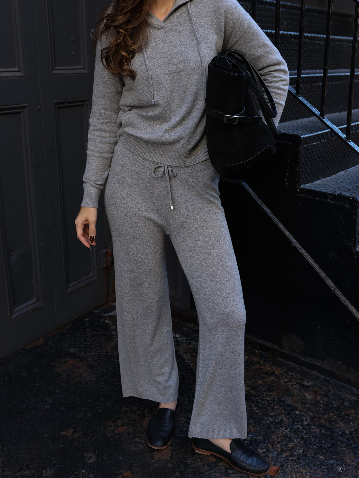 Willow Cashmere Straight Leg Pants for Women - Soft & Comfortable Winter Trousers - Office, Travel & Casual Wear