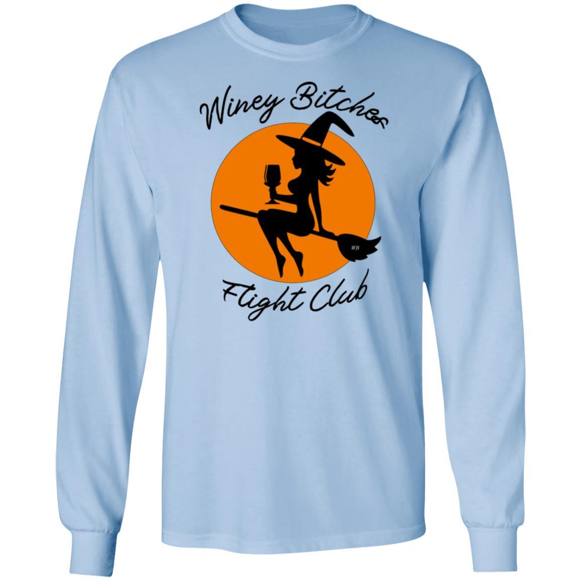 WineyBitches.Co Ultra Soft Cotton T-Shirt for Women | Wine Lovers Flight Club Tee | Perfect for Wine Tasting, Girls Night Out & Casual Wear