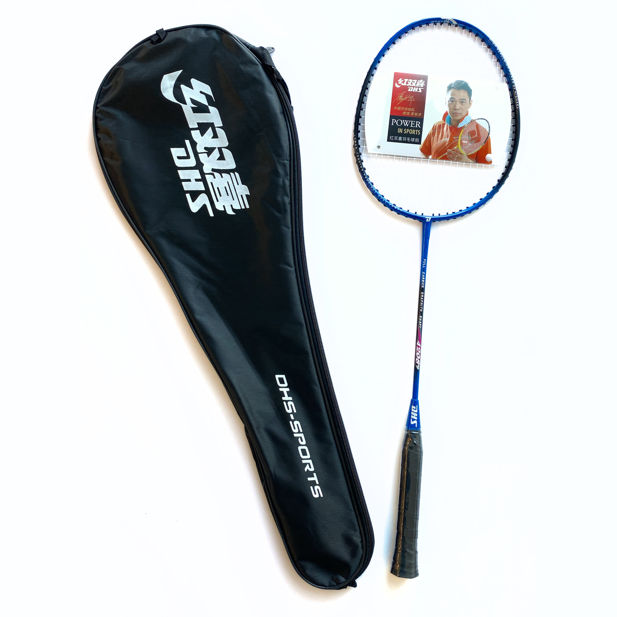DHS 4208 Pre-Strung Badminton Racket - Professional Badminton Racquet with High-Quality Strings [Blue] | Perfect for Beginners & Intermediate Players - Indoor & Outdoor Sports, Backyard Games, Gym Training