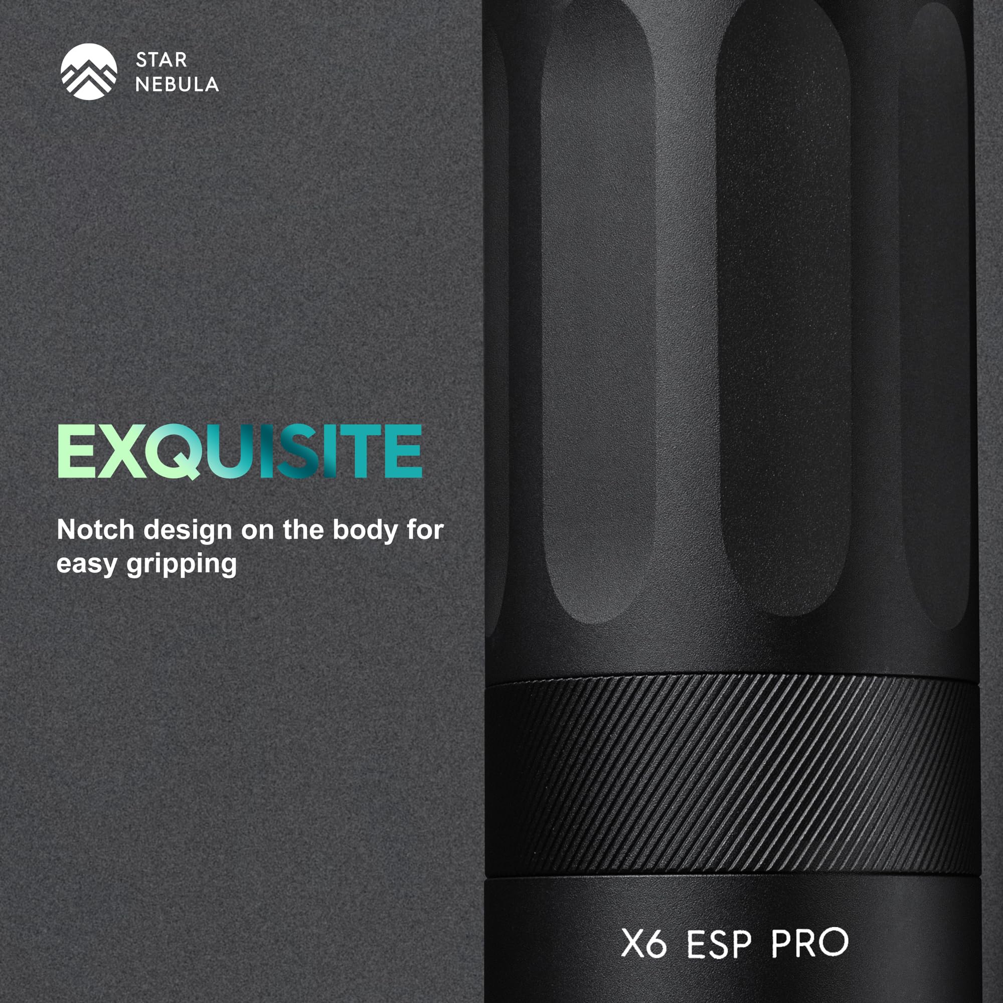 Premium Manual Coffee Grinder - Stainless Steel Conical Burr Mill with Adjustable Coarseness Settings (35g Capacity) | Portable Hand Crank Coffee Bean Grinder with Foldable Handle | Perfect for Home, Office & Travel Brewing | X6 ESP PRO Black