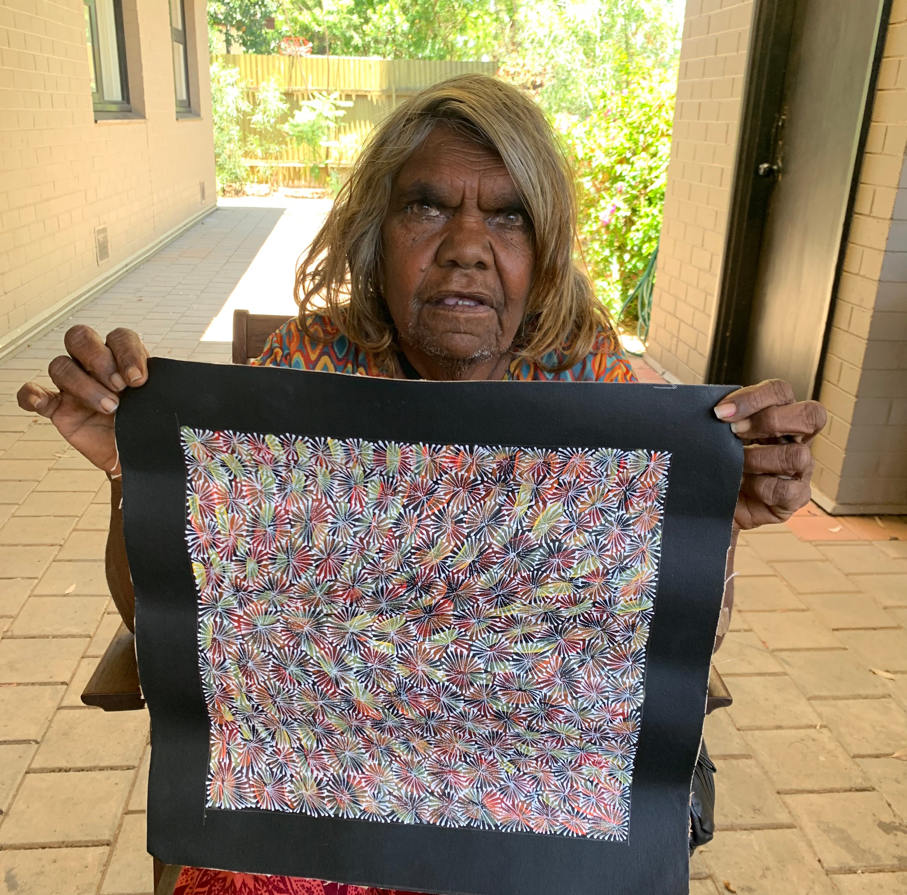 Authentic Audrey Morton Kngwarreye Aboriginal Art - Handmade Indigenous Australian Dot Painting - Perfect for Home Decor & Cultural Art Collection