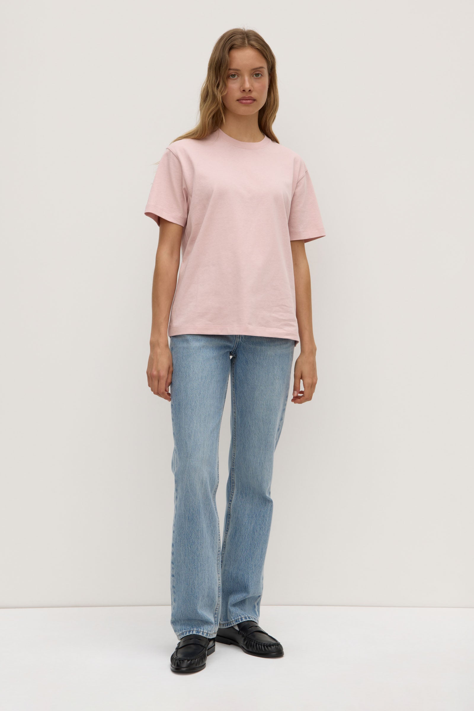 Organic Women's T-Shirt - Soft Frosted Rose Cotton Tee for Casual Wear & Layering | Eco-Friendly Everyday Basic Top