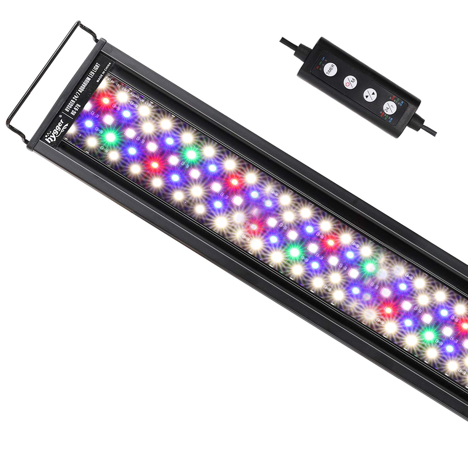 Hygger Advanced LED Aquarium Light with Timer - 24/7 Lighting Cycle & DIY Mode - Full Spectrum Fish Tank Light for 18-24 Inch Freshwater Planted Tanks - Perfect for Aquatic Plants, Coral Reefs & Home Aquarium Decoration