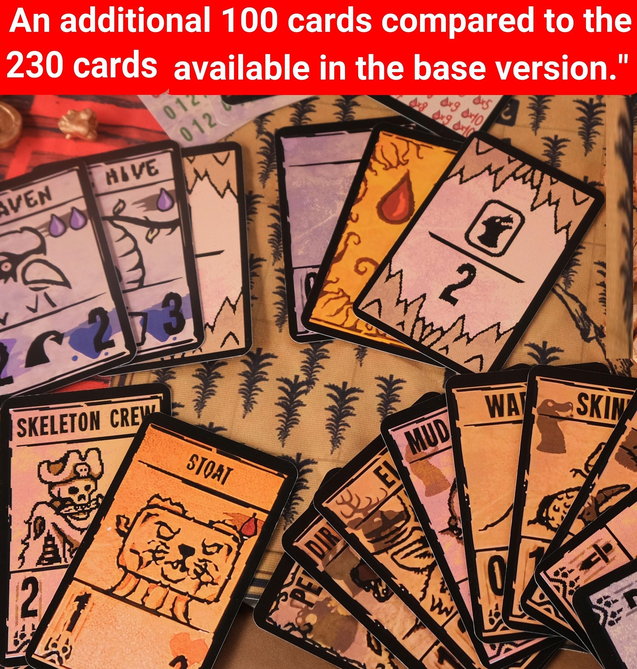 Inscryption Card Game - 330 Laminated Cards for 2 Players | Strategic Horror Deck Building Game | Perfect Gift for Game Nights, Birthday Parties & Halloween Events (Wooden Box Not Included)