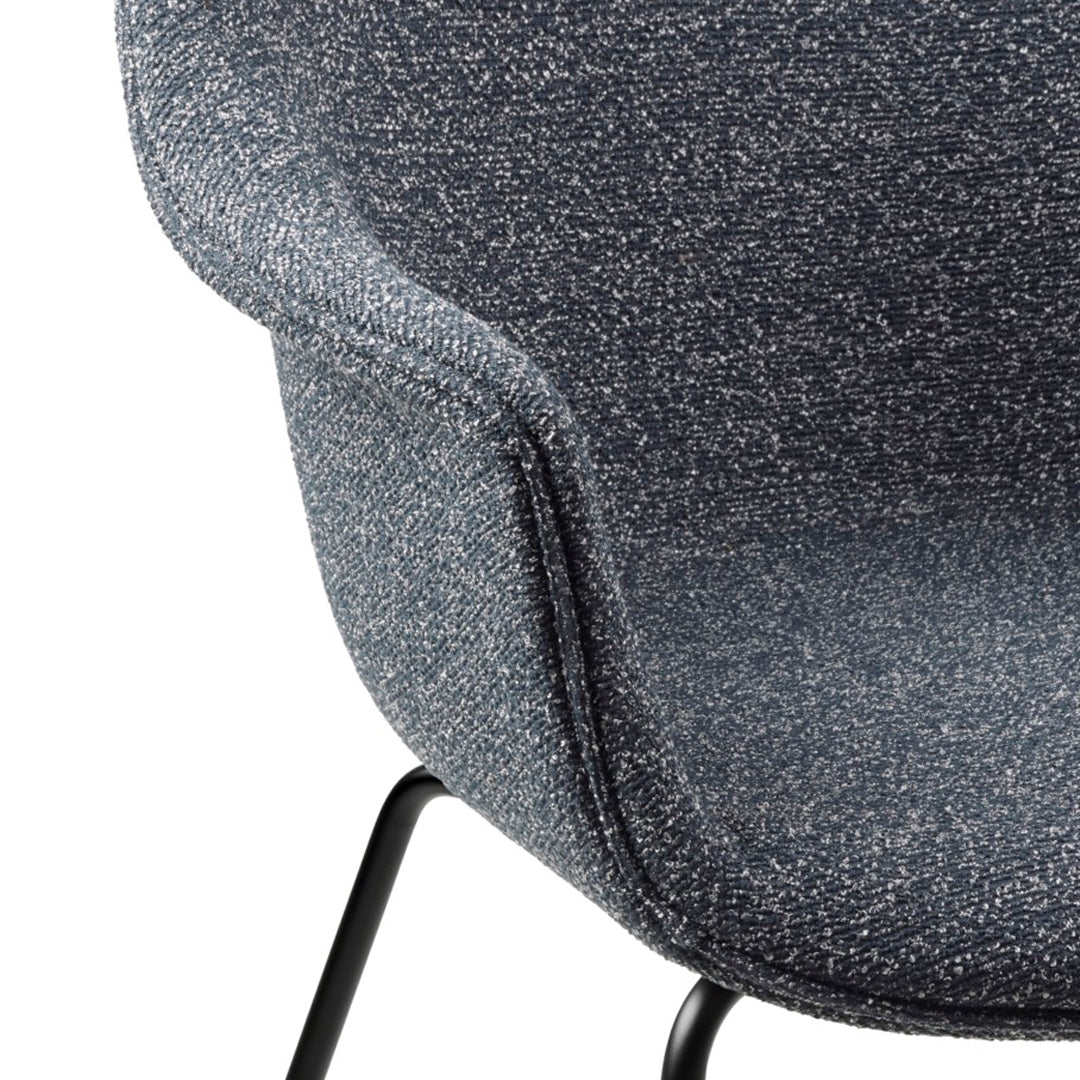 Bat Dining Chair with Conic Base - Fully Upholstered Modern Kitchen Chair for Dining Room, Restaurant & Cafe