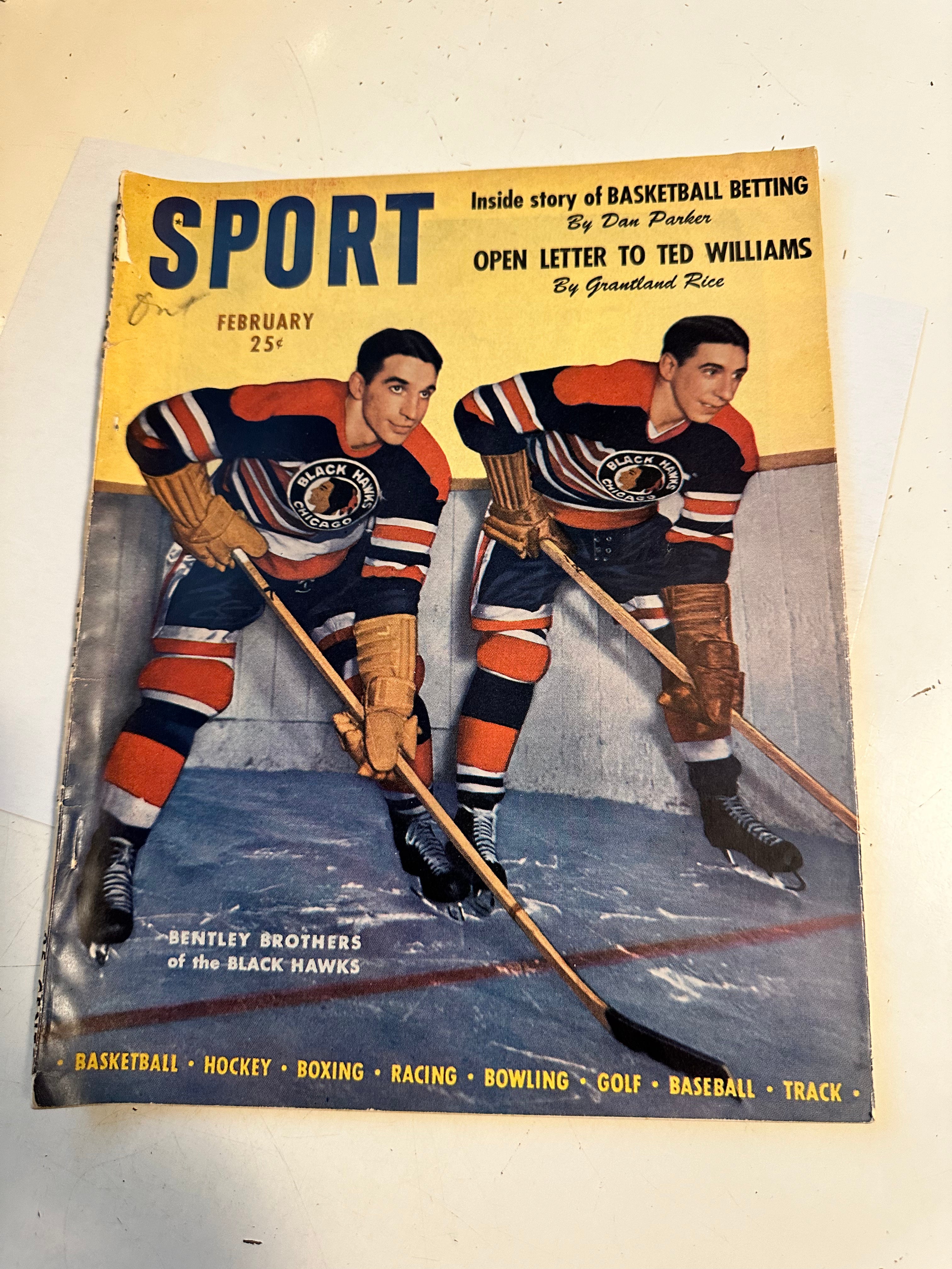 Vintage February 1947 Sports Magazine - Rare Collectible Sports Memorabilia for Display & Gift Giving