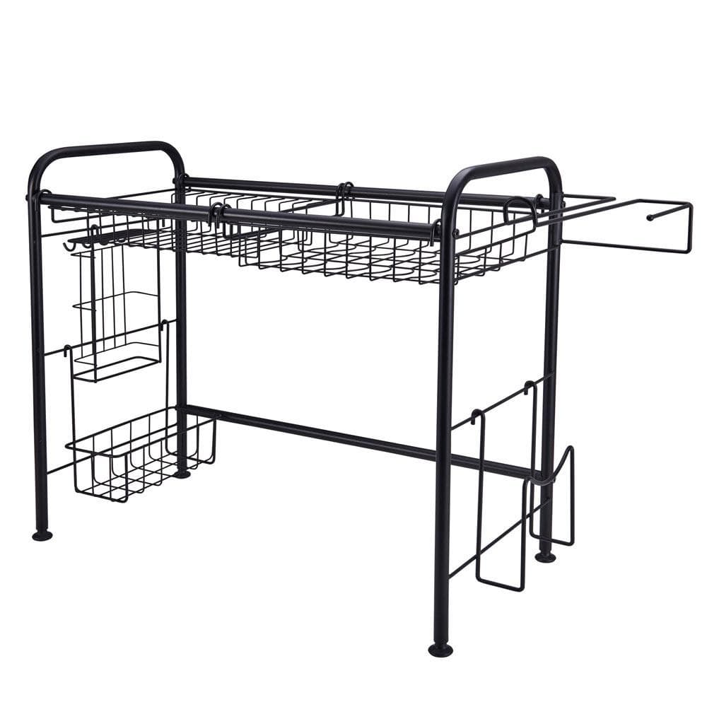 2-Tier Over the Sink Dish Drying Rack - 31 Inch Stainless Steel Kitchen Organizer for Plates, Bowls & Utensils | Space-Saving Drying Solution for Small Kitchens & Apartments