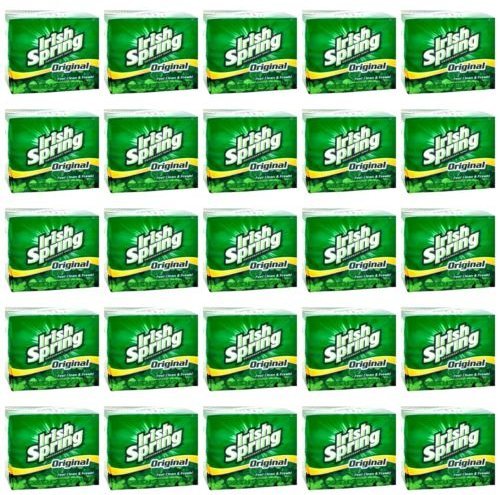 Irish Spring Original Scent Bar Soap 3.2 oz (8 Pack) - Refreshing Deodorant Soap for Men & Women - Ideal for Shower, Bath & Travel