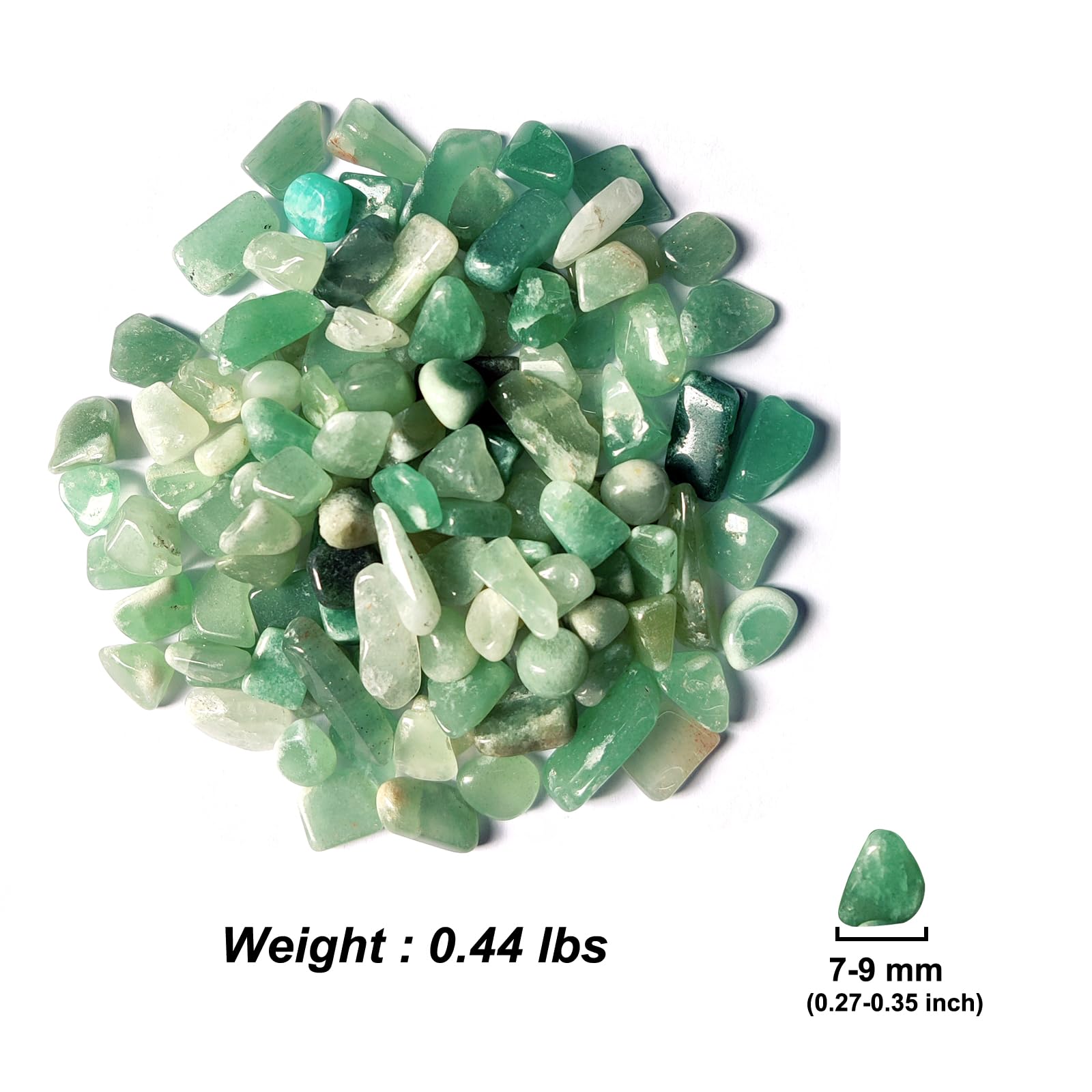 Decorative Jade Rocks for Plants, Aquarium & Crafts - 0.44lb Crushed Quartz