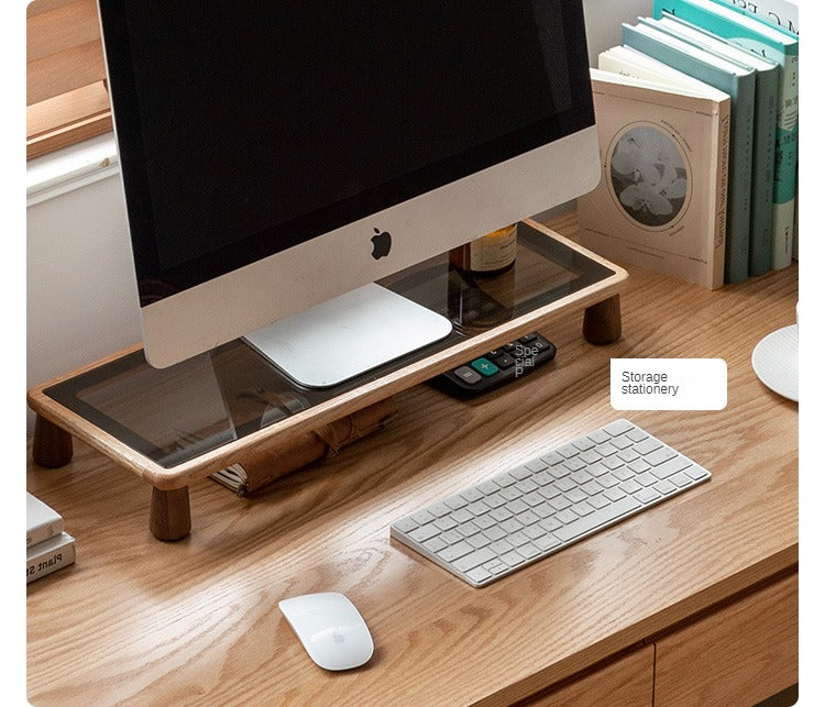Premium Oak Solid Wood Office Table Bracket - Heavy Duty Desk Support for Home Office, Study Room & Workspace