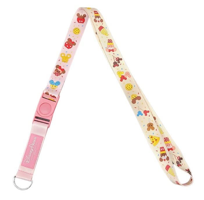 Disney Trading Pin Reversible Lanyard - Mickey and Minnie Mouse Park Snacks Design - Collectible Accessory for Disney Pin Trading at Theme Parks