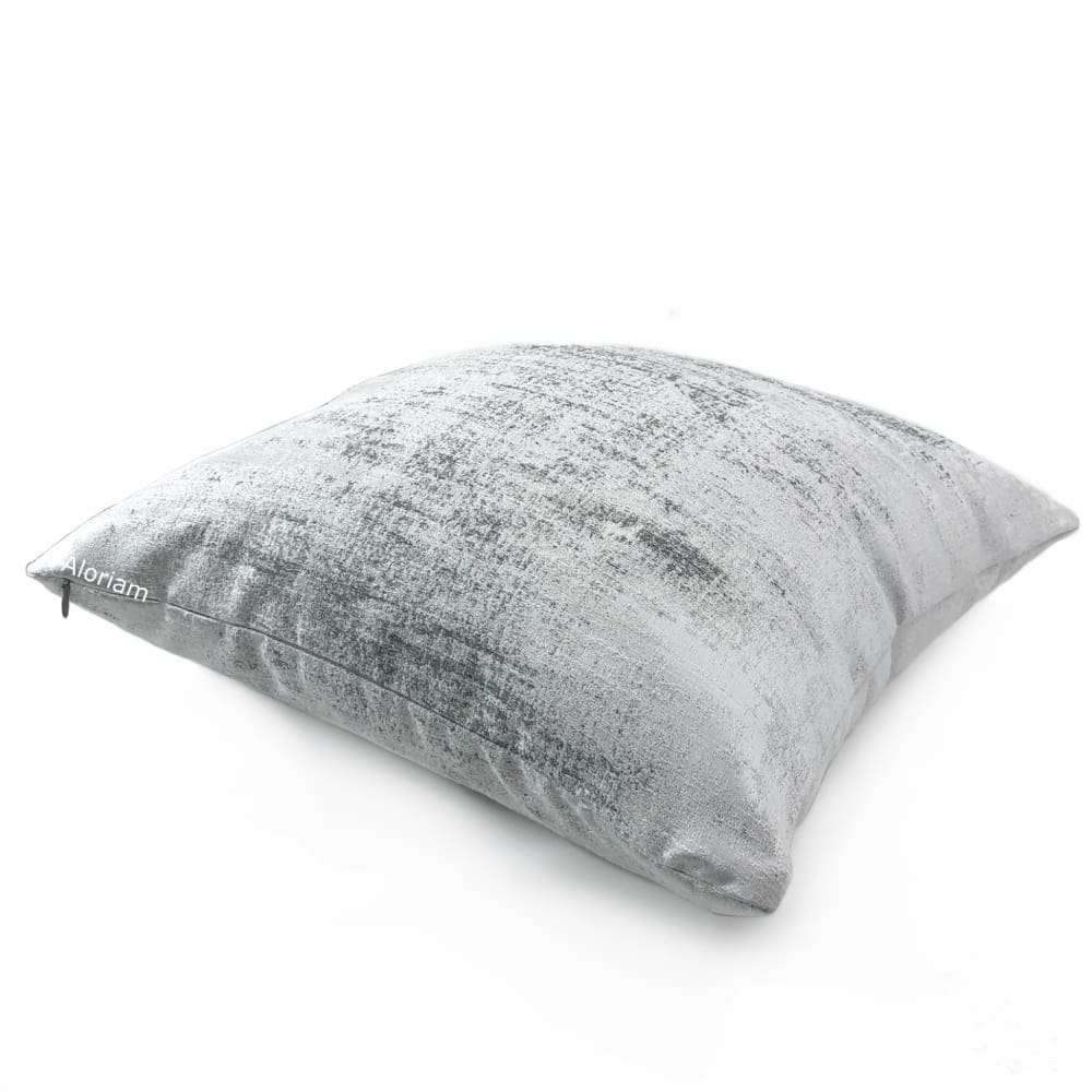 Cerruto Modern White Gray Tonal Pillow Cover - Decorative Throw Pillow Case for Sofa, Bed & Couch - 18x18 Inch Soft Cotton Linen Blend - Home Decor & Living Room Accent