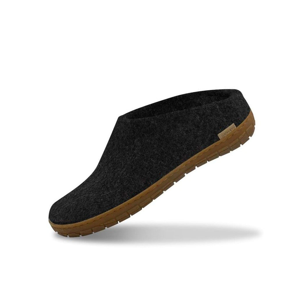 Glerups Unisex Slip-On Shoes with Natural Rubber Sole - Comfortable Wool Slippers for Indoor and Outdoor Use at Home or Office