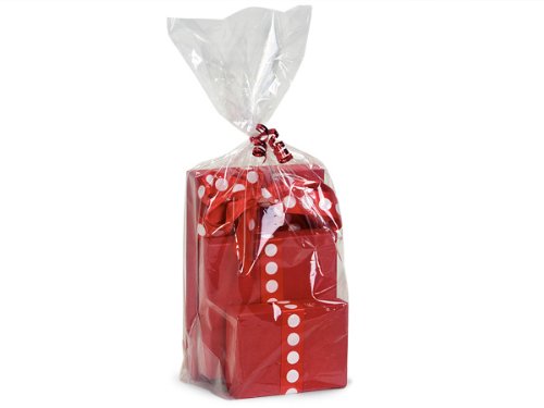 Clear Poly Basket Bags Bulk 7x4x12 Inches - 200 Pack of 1.25 Mil Petite Plastic Baskets for Retail, Gift Wrapping, and Party Favors - Durable & Transparent Storage Solution