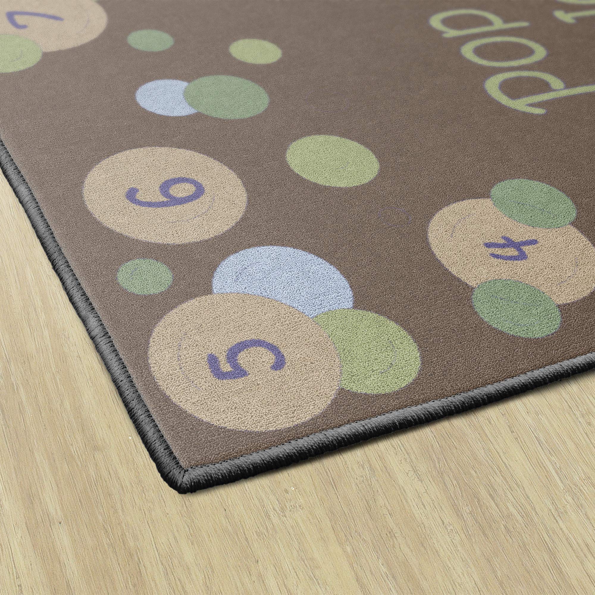 Washable Pop The Bubbles Rug 5x8 Feet - Soft Non-Slip Kids Play Mat for Nursery, Playroom & Living Room - Earth Tone Modern Home Decor
