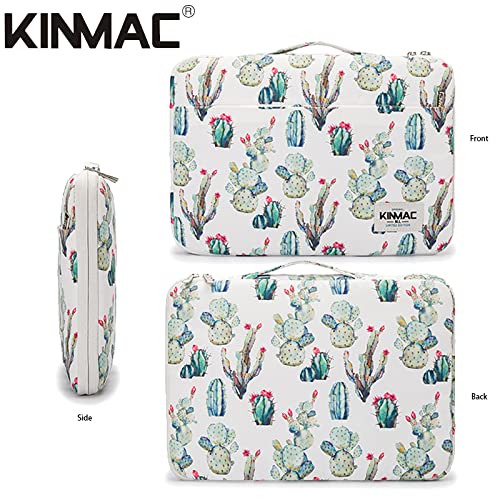 Kinmac 360° Heavy Duty Protective Laptop Sleeve Case Bag with Handle for MacBook Pro 14 Inch, HP, Lenovo, Dell, ASUS, Acer 14-14.4 Inch Laptops (Cactus) - Perfect for Work, Travel, and School