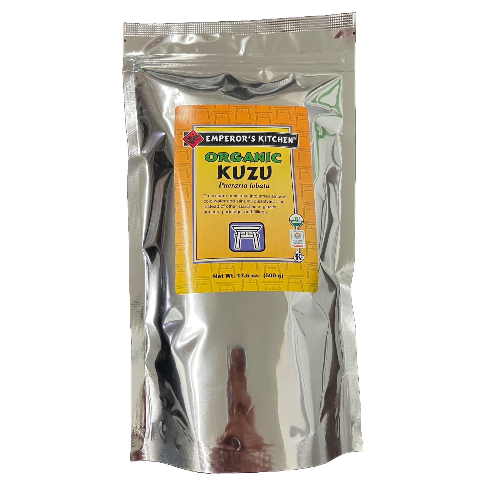 Organic Kuzu (Japanese Arrowroot) 17.6oz - Emperor's Kitchen - for Baking & Healthy Cooking