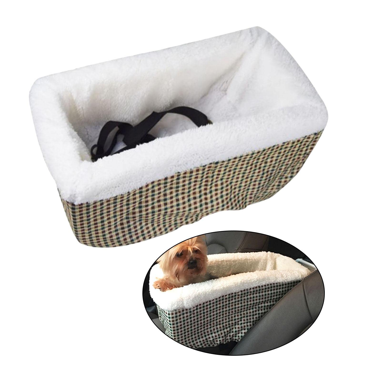 LYLA Soft Non-Slip Dog Car Carrier - Puppy Booster Seat & Travel Crate for Cars, House, and Armrest - Perfect for Road Trips, Vet Visits, and Home Comfort