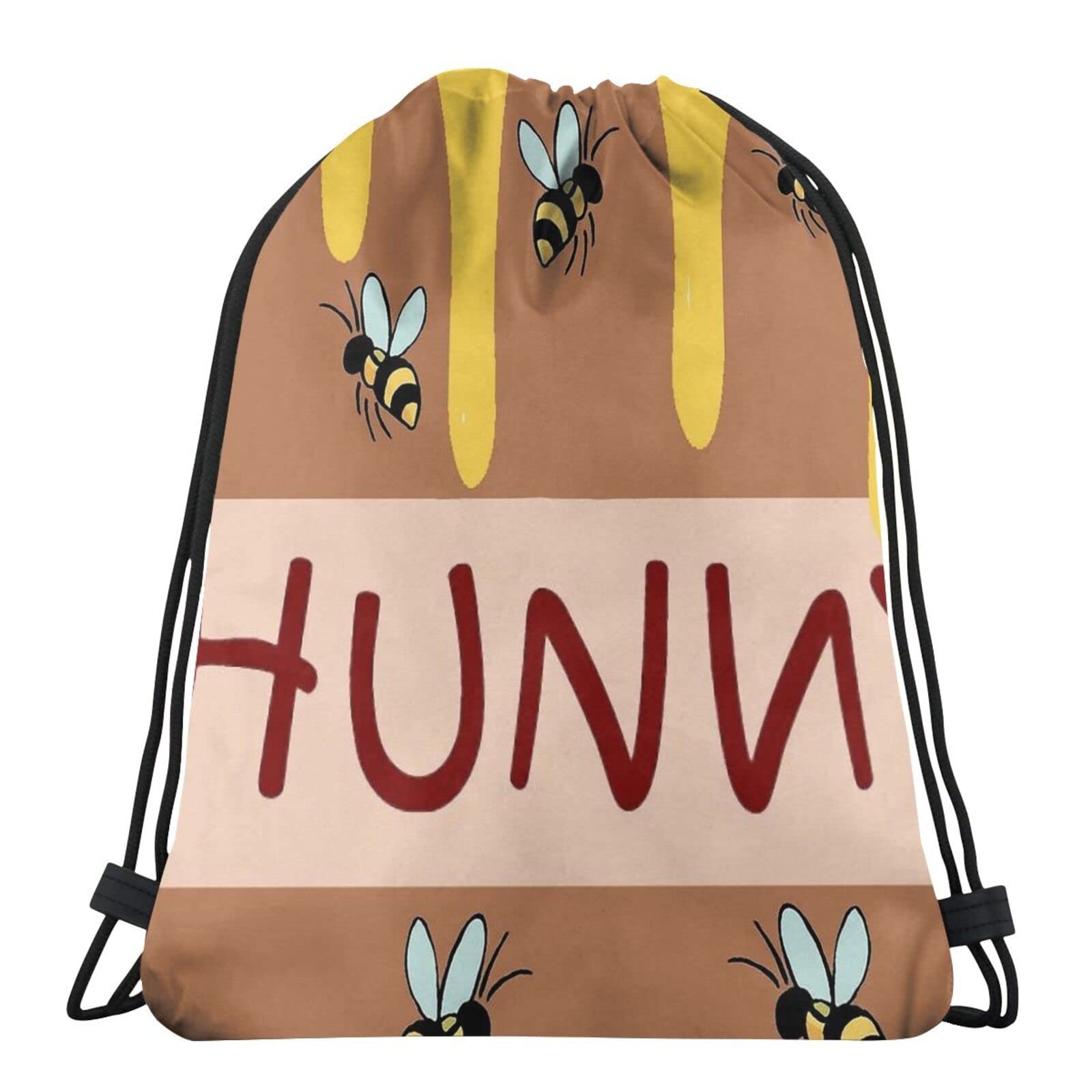 Jialia The Hunny Pot Sport Bag - Lightweight Drawstring Backpack for Gym, Travel & School - Durable & Water-Resistant Sports Sack for Workouts, Running & Outdoor Activities