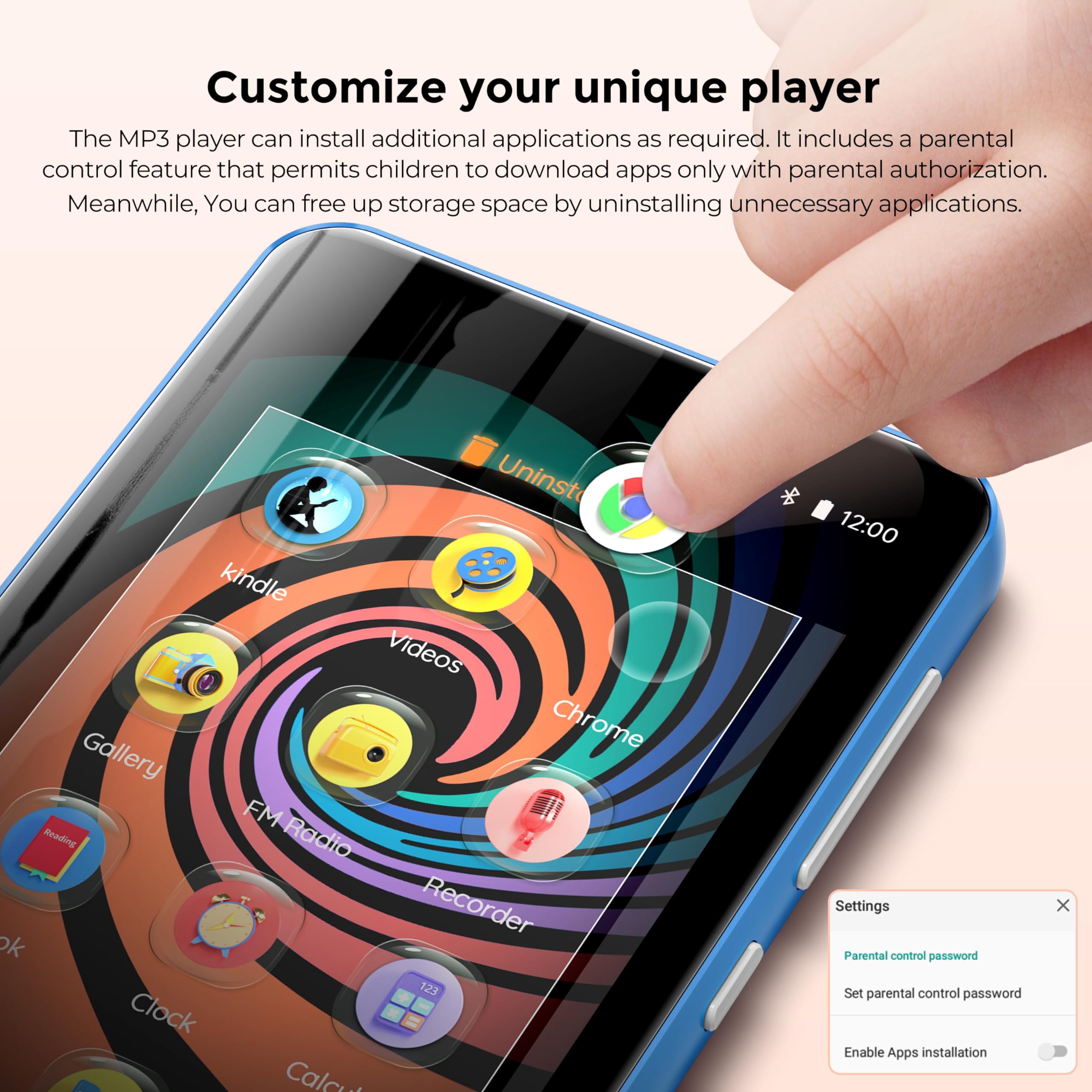 Innioasis 160GB MP3 Player with Bluetooth & WiFi, 4